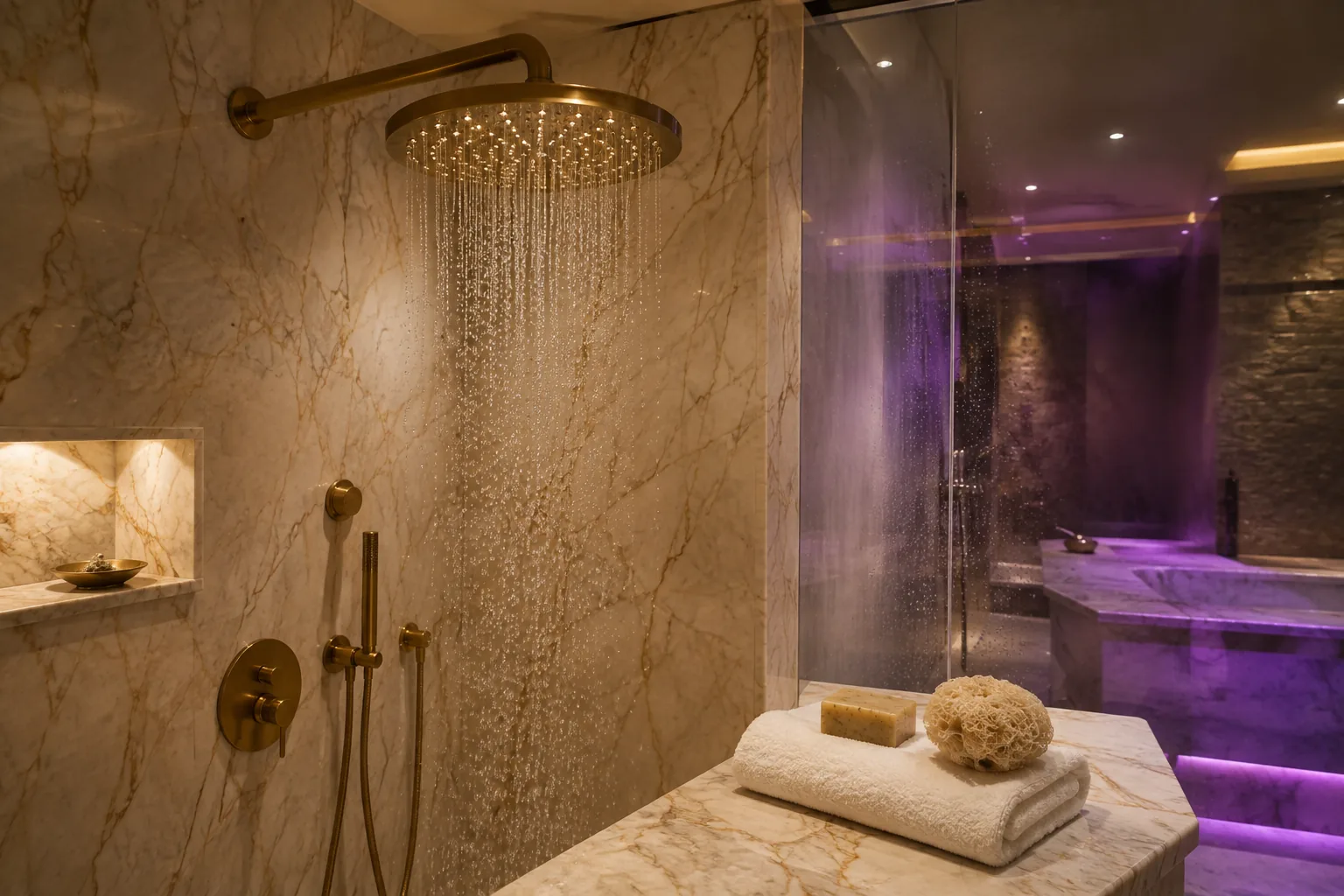 Spa duş bölümü — Lila Spa, Fatih misafirlerine hizmet veren salon