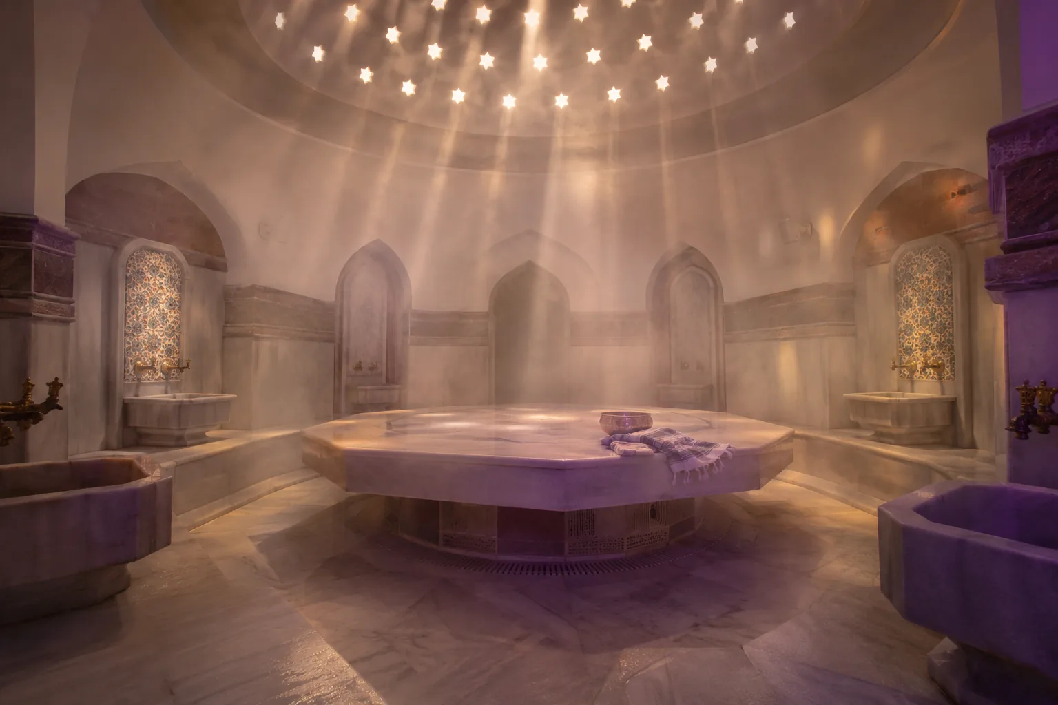 Türk hamamı göbek taşı — Lila Spa, Fatih misafirlerine hizmet veren salon
